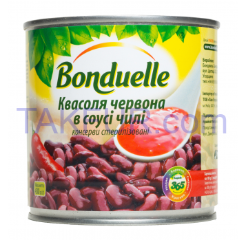 Фасоль Bonduelle красная в соусе чили консервированная 430г - Фото