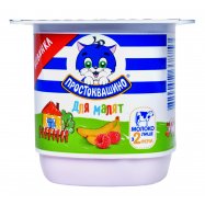 Творожок Простоквашино Для малышей Банан-малина 3,4% 100г - Фото