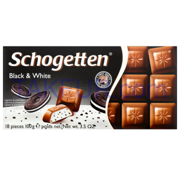 Шоколад Schogetten молочный с черно-белой начинкой 100г - Фото