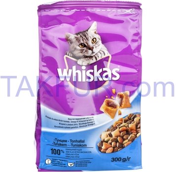 Корм для котов Whiskas с тунцом сухой 300г - Фото