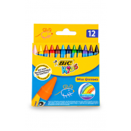 Мелки Bic Kids цветные восковые 12шт - Фото