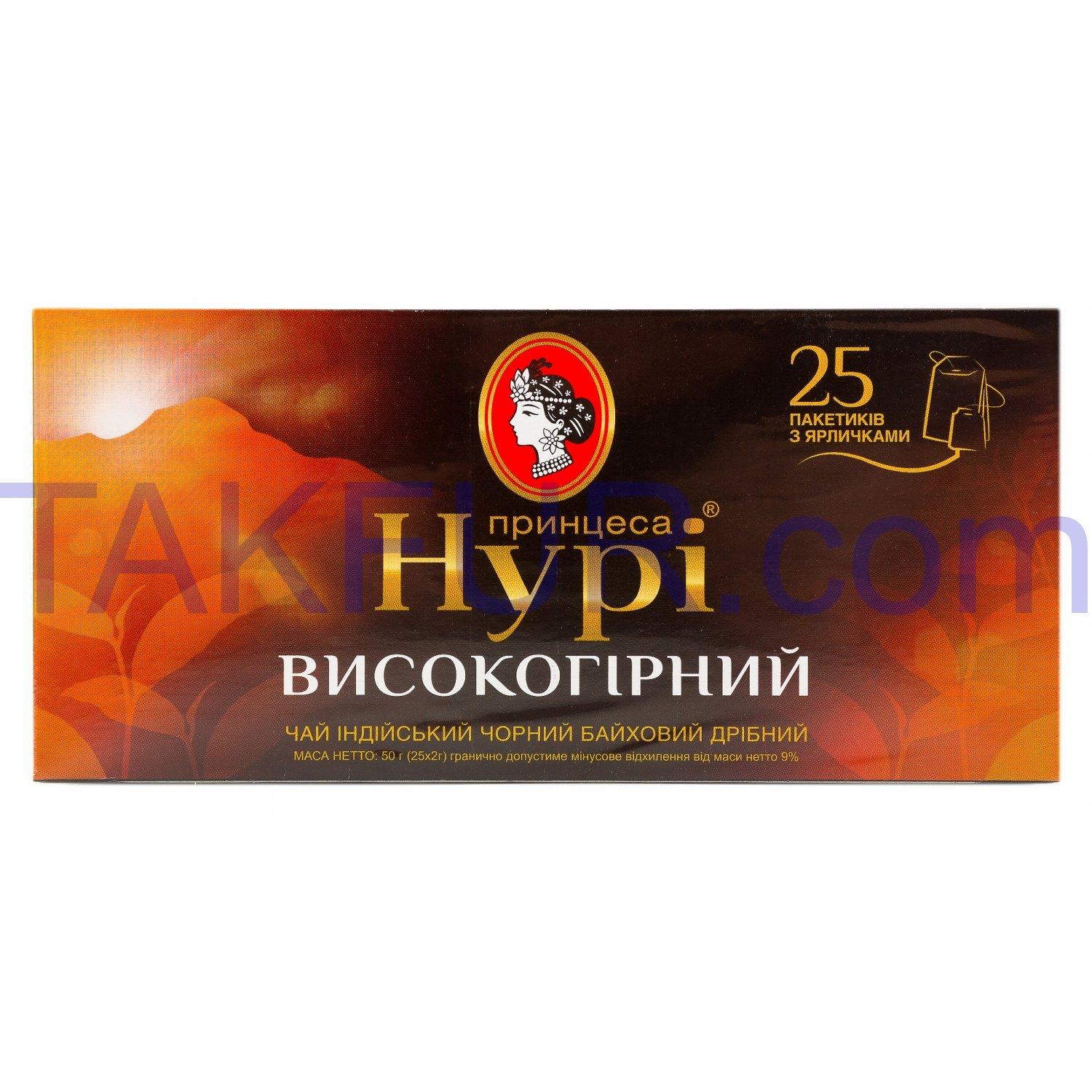 Чай Принцесса Нури Высокогорный черн инд байх мелк 25*2г/уп купить ...