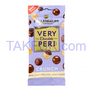 Драже Millennium Very Peri Crunch в шоколаде с кокосом 30г - Фото