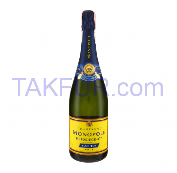 Шампанское Monopole Heidsieck Blue Top брют 12.5% 750мл - Фото