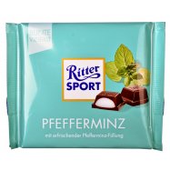 Шоколад Ritter Sport Pfefferminz темный со вкусом мяты 100г