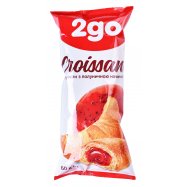 Круасан 2go з полуничною начинкою 60г - Фото