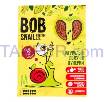 Конфеты Bob Snail натуральные яблочные 120г - Фото