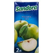 Сок Sandora Яблочный 2л тетра - Фото