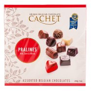 Конфеты Cachet Pralines молочный темный и белый шоколад 200г - Фото