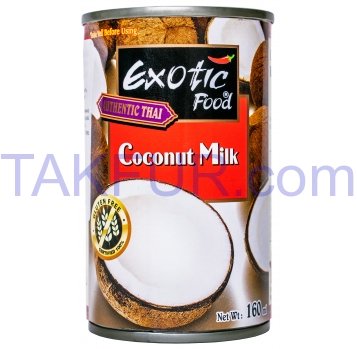 Кокосовое молоко Exotic Food стерилизованное 160мл - Фото
