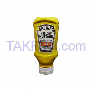 Горчица Heinz желтая медовая 240г - Фото
