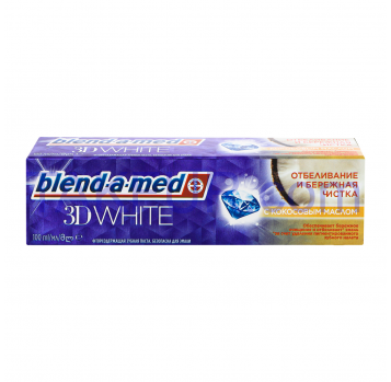 Зубная паста Blend-a-Med 3D White с кокосовым маслом 100мл - Фото