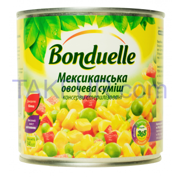Смесь овощная Bonduelle Мексиканская стерилизованная 340г - Фото