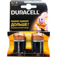 Элемент питания Duracell щелочной C 1.5V 2шт - Фото