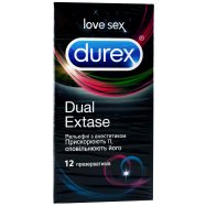 Презервативы Durex Dual Extase рельефные с анестетиком 12шт - Фото