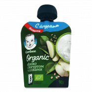 Пюре Gerber Яблоко со злаками фруктово-йогуртное 90г - Фото