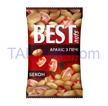 Арахис Best nuts жареный соленый со вкусом бекона 50г - Фото