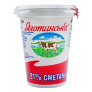 Сметана Яготинська 21% 350г - Фото