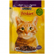 Корм влажный Friskies с ягненком в подливке для кошек 85г - Фото