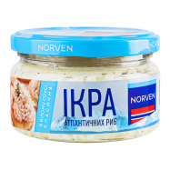 Икра атлантических рыб Norven в соусе классическая 160г - Фото