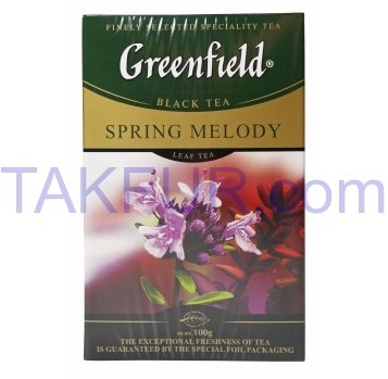 Чай Greenfield Spring Melody черный индийский байх лист 100г - Фото