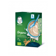 Каша молочна сухая быстрорастворимая пшенично-овсяная для детей от 6мес Organic Gerber ку 240г - Фото