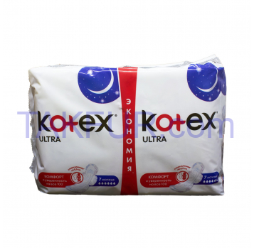 Прокладки Kotex Ultra Ночные женские ультратонкие 14шт - Фото