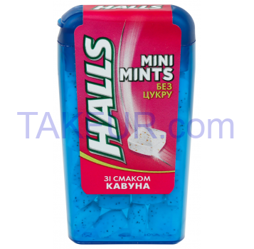 Конфеты Halls Mini Mints без сахара со вкусом арбуза 12.5г - Фото