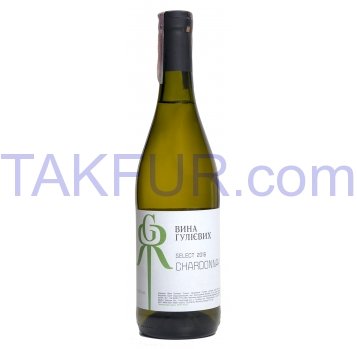 Вино Вина Гулієвих Шардоне Select сухое белое 13% 0,7л - Фото