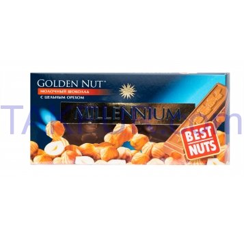 Шоколад Millennium Golden Nut молочный с лесн орехами 100г - Фото