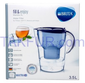 Фильтр-кувшин для воды Brita Marella XL синий 3,5л - Фото