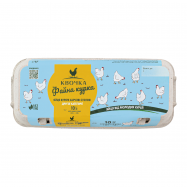 Яйца Квочка Файна курка куриные пищевые столовые С2 10шт/уп - Фото