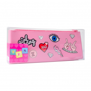 Пенал YES силиконовый Glamor розовый - Фото