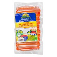 Сосиски Ятрань с вкусной корочкой вареные 1 сорта весовые - Фото