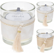 Свічка у свічнику 70X70X75мм - Фото