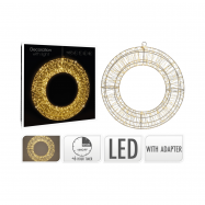 Вінок з підсвічуванням 38X8X38 см 960 LED ламп теплий білий колір - Фото