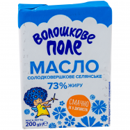 Масло Волошкове Поле сладкосливочное крестьянское 73% 200г - Фото