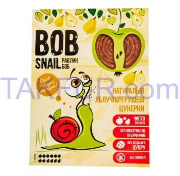 Конфеты Bob Snail натуральные яблочно-грушевые 120г - Фото