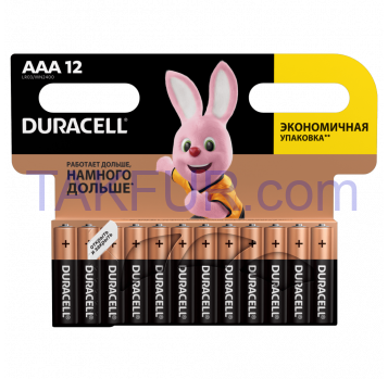 Батарейки Duracell ААА LR03/MN2400 12шт/уп - Фото