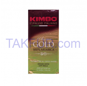 Кофе Kimbo Aroma Gold жареный молотый 250г - Фото