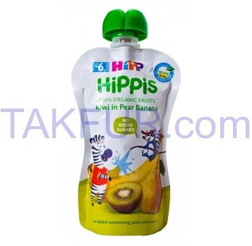 Пюре фруктове HiPP Hippis Груша-Банан-Киви с 6 месяцев 100г - Фото