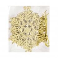 Набір сніжинок Tarrington House золотий 6 пр 11см - Фото