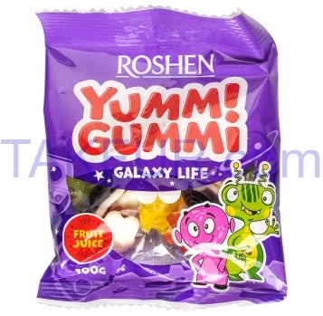 Конфеты Roshen Yummi Gummi Galaxy life желейные 100г - Фото