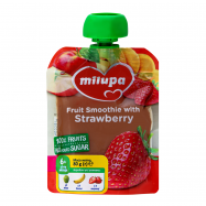 Пюре Milupa Яблоко, банан и клубника фруктовое 80г - Фото