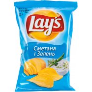 Чипсы вкус сметаны и зелени Lay's 30г - Фото