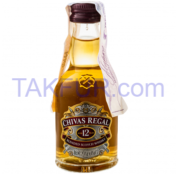 Виски Chivas Regal шотландский 12 лет 40% 0,05л - Фото