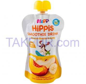 Смузи HiPP Hippis Персик с яблоком банан д/детей 12 мес 120г - Фото