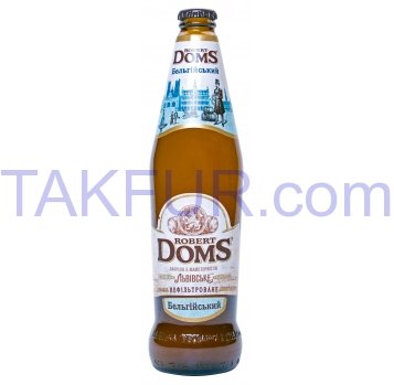 Пиво Львівське Robert Doms Бельг светлое 10,8% 0,5л - Фото