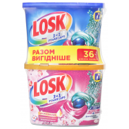 Капсулы д/стирки Losk Color 18шт+АТ Малазийские цветы 18шт - Фото