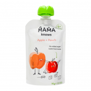 Пюре Mama knows для детей от 6-ти мес яблочно-персиковое 90г - Фото